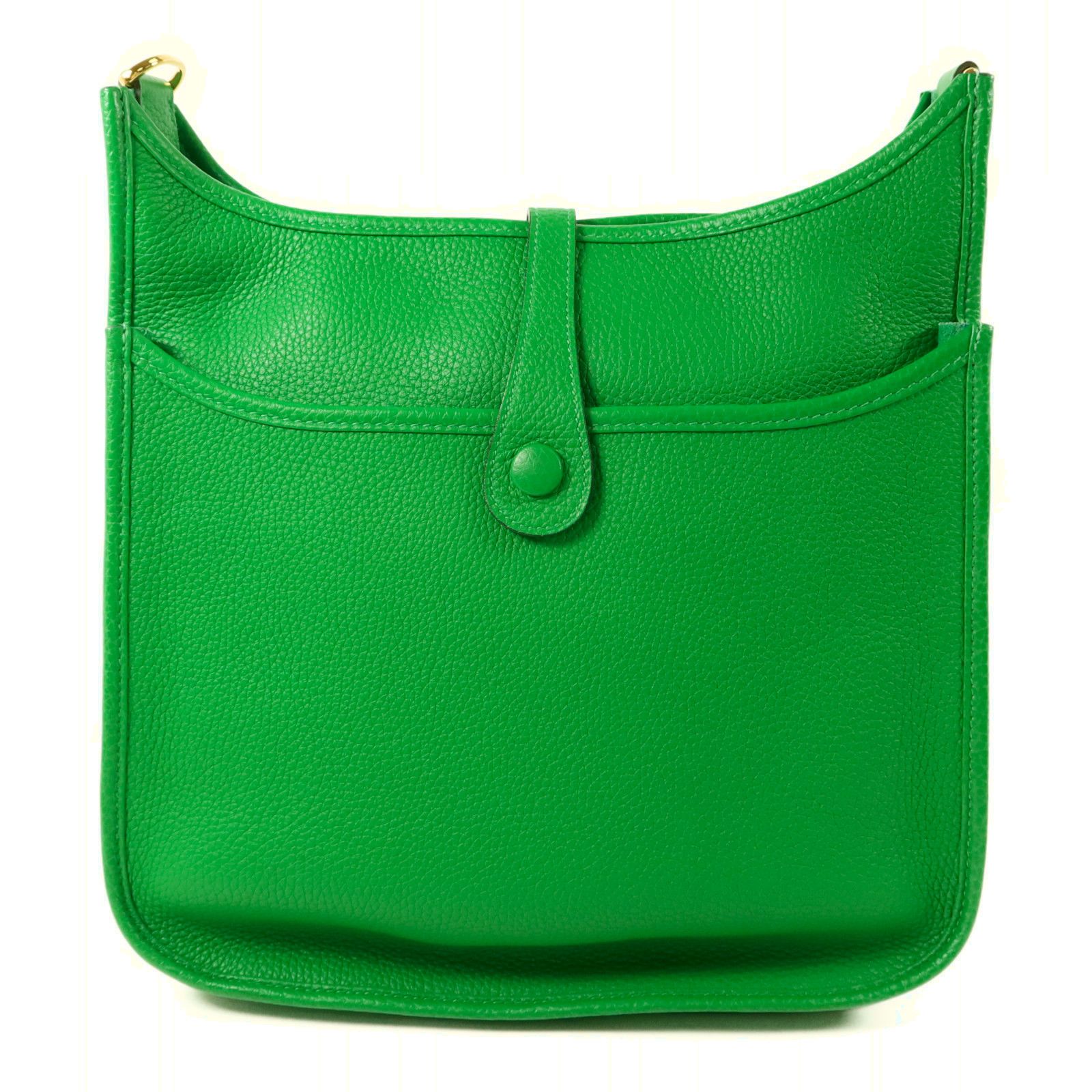 Clemence Leather Evelyne Pm Golden Shoulder Bag Green Bambou Taurillon Clemence Calfskin (cowhide) — view 2