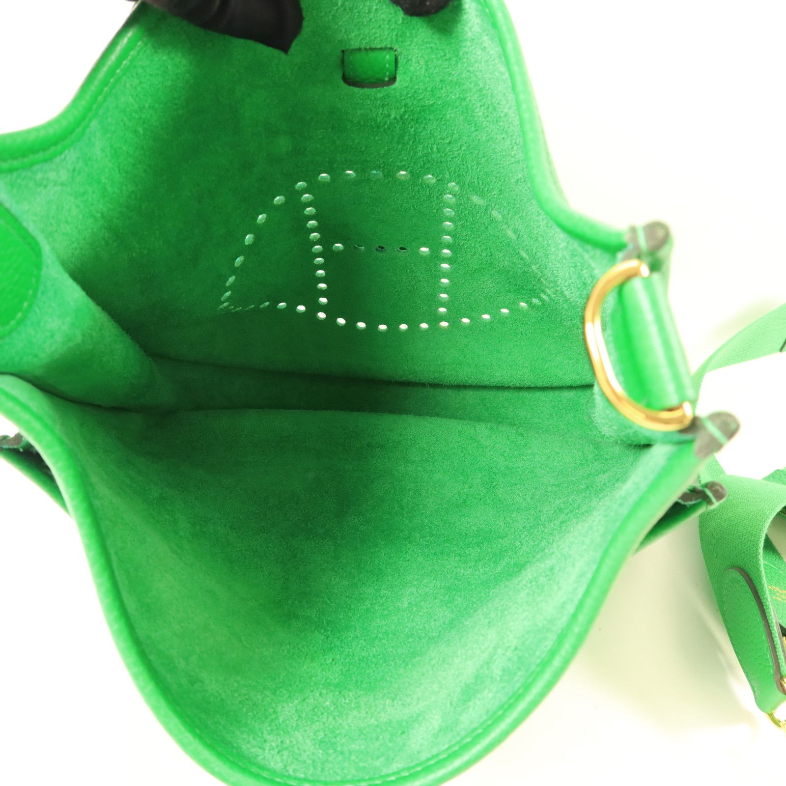 Clemence Leather Evelyne Pm Golden Shoulder Bag Green Bambou Taurillon Clemence Calfskin (cowhide) — view 5