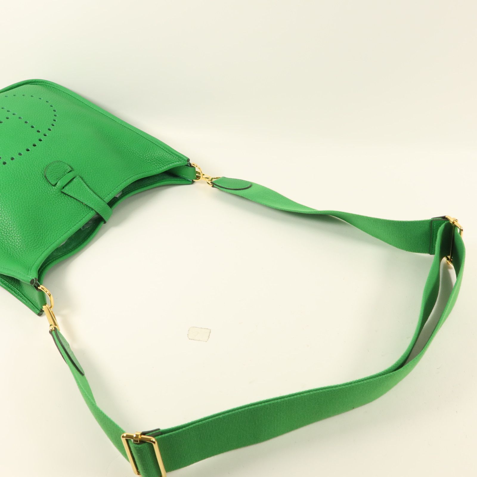 Clemence Leather Evelyne Pm Golden Shoulder Bag Green Bambou Taurillon Clemence Calfskin (cowhide) — view 8
