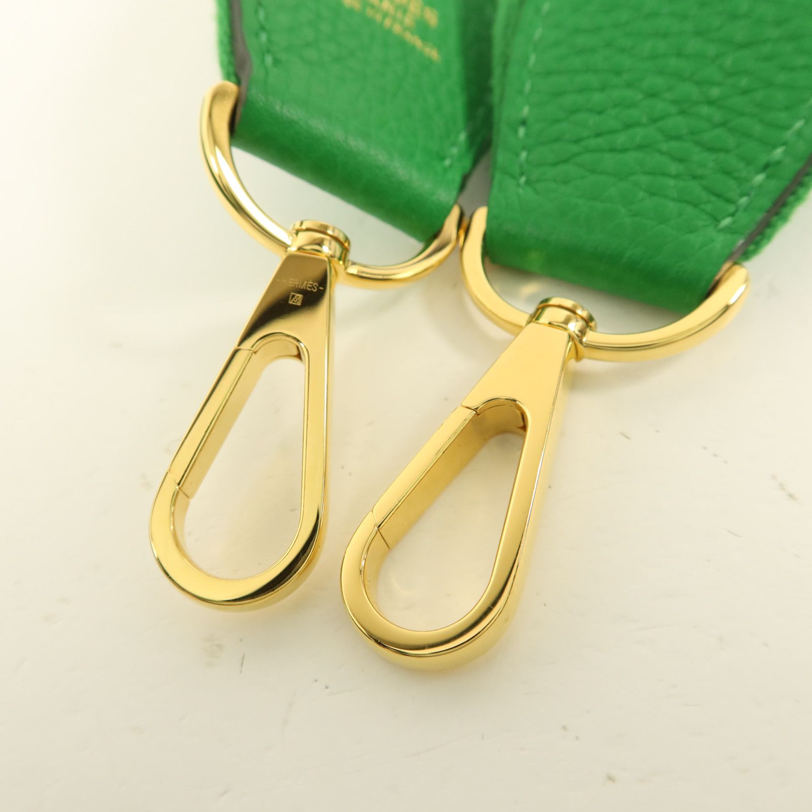 Clemence Leather Evelyne Pm Golden Shoulder Bag Green Bambou Taurillon Clemence Calfskin (cowhide) — view 10