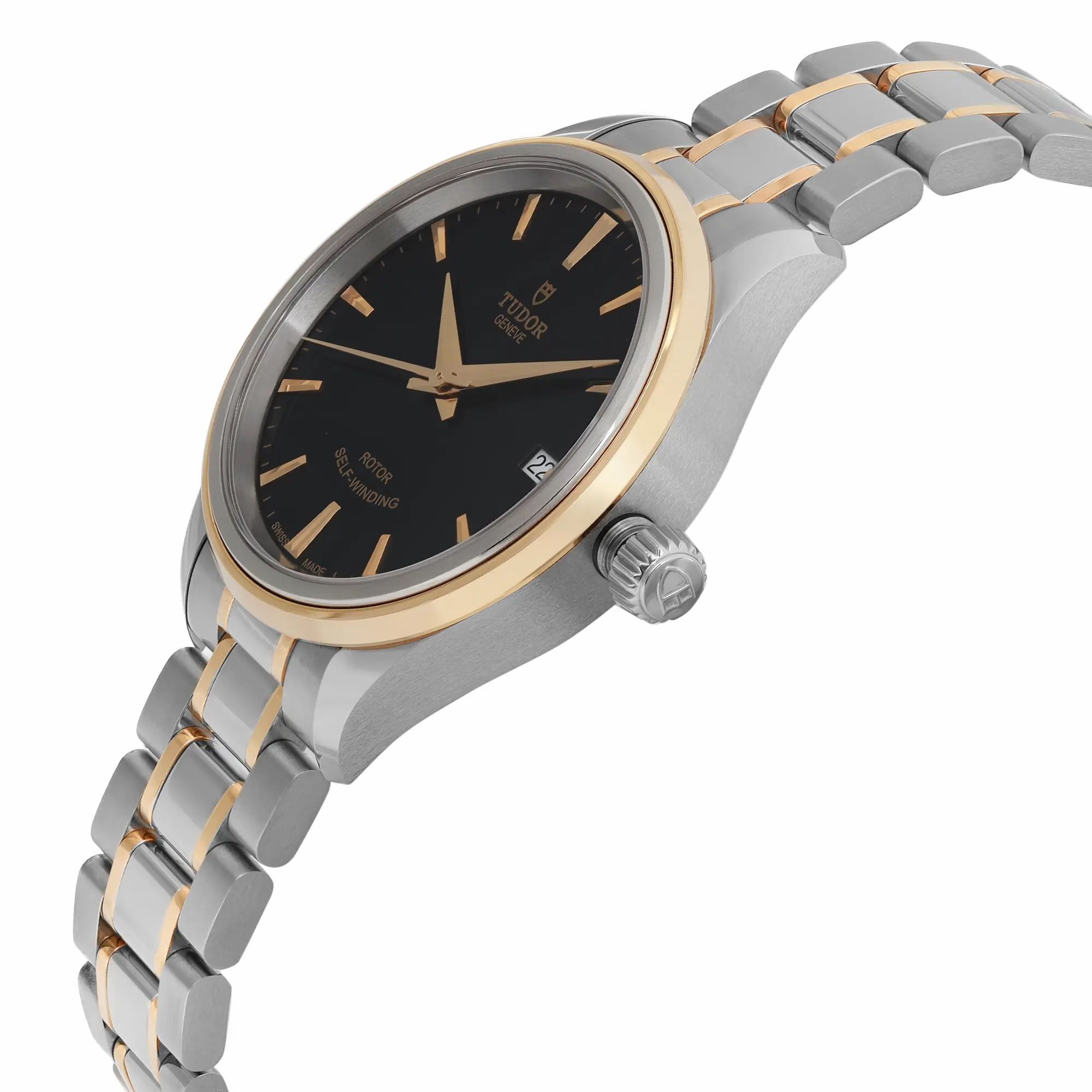 Style 34mm Gold Steel Black Dial Ladies Automatic Ladies Watch 12303-0003 — view 3