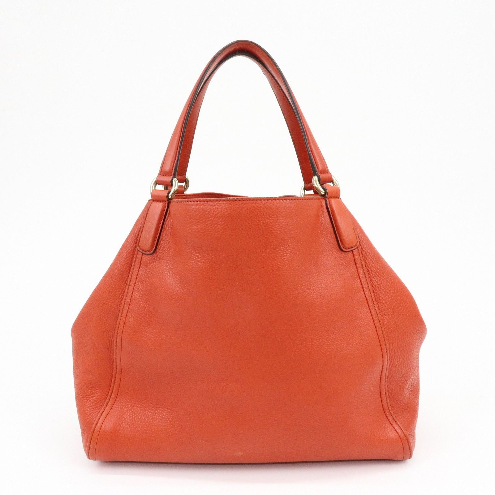 SOHO Interlocking G Leather Tote Bag Hand Bag Orange 282309 — view 2
