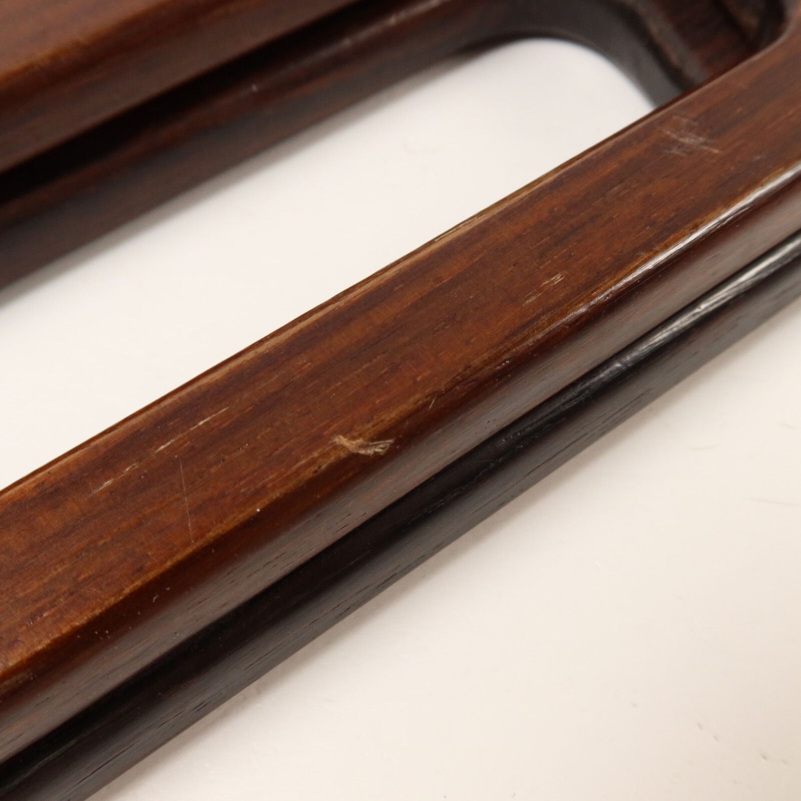 Lambskin Leather Wood Handle Tote Bag — view 18