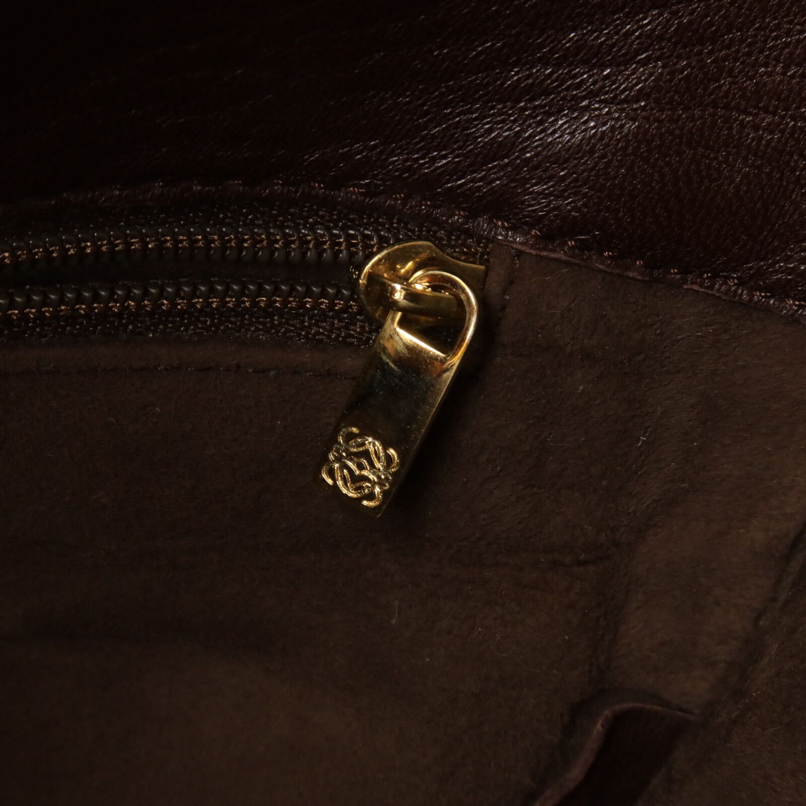 Lambskin Leather Wood Handle Tote Bag — view 10