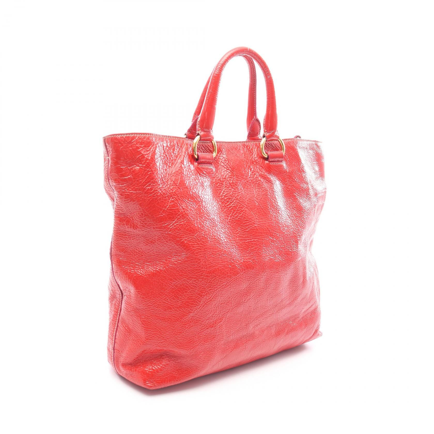 Tote Bag Red Patent Leather — view 2
