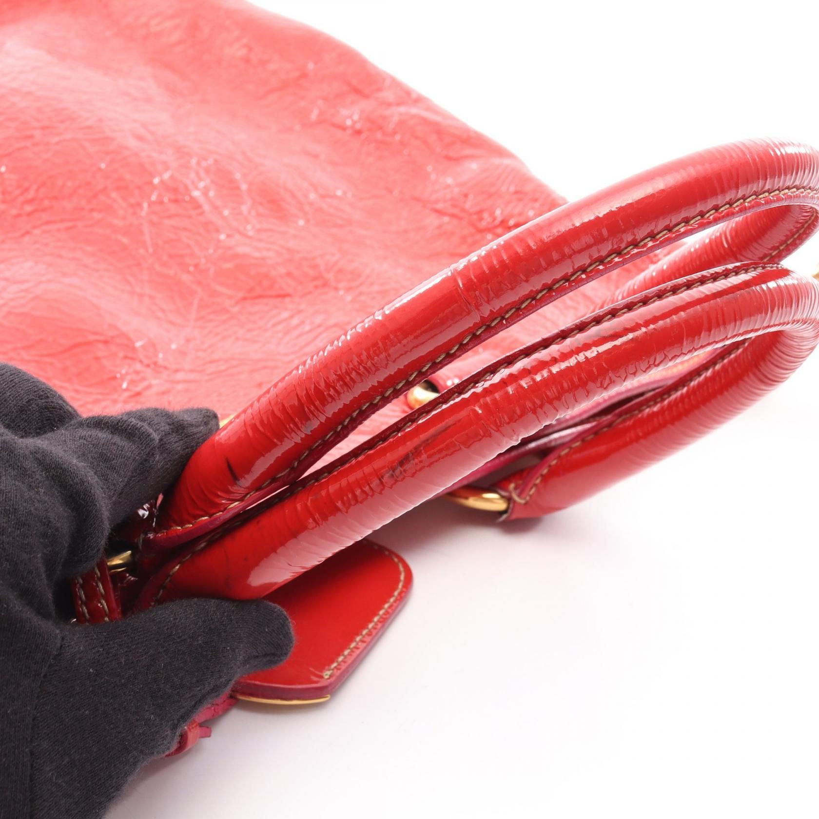 Tote Bag Red Patent Leather — view 11