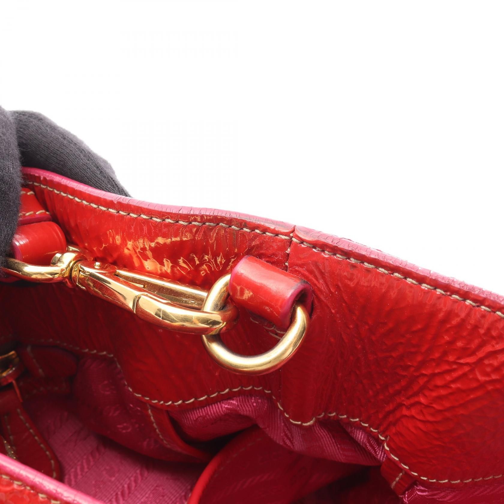 Tote Bag Red Patent Leather — view 12