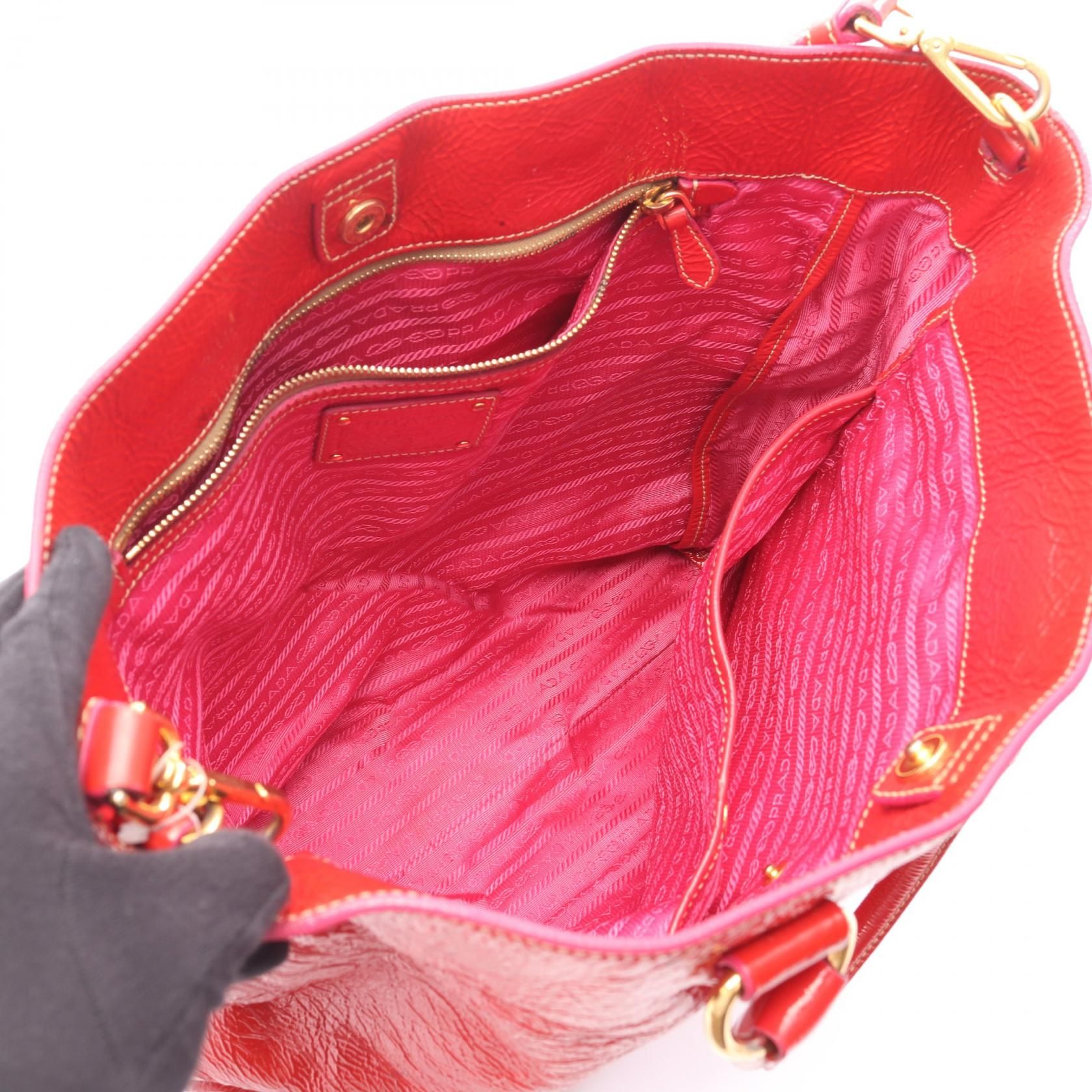 Tote Bag Red Patent Leather — view 3