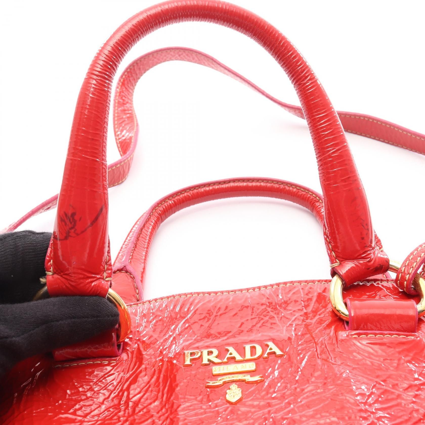 Tote Bag Red Patent Leather — view 10