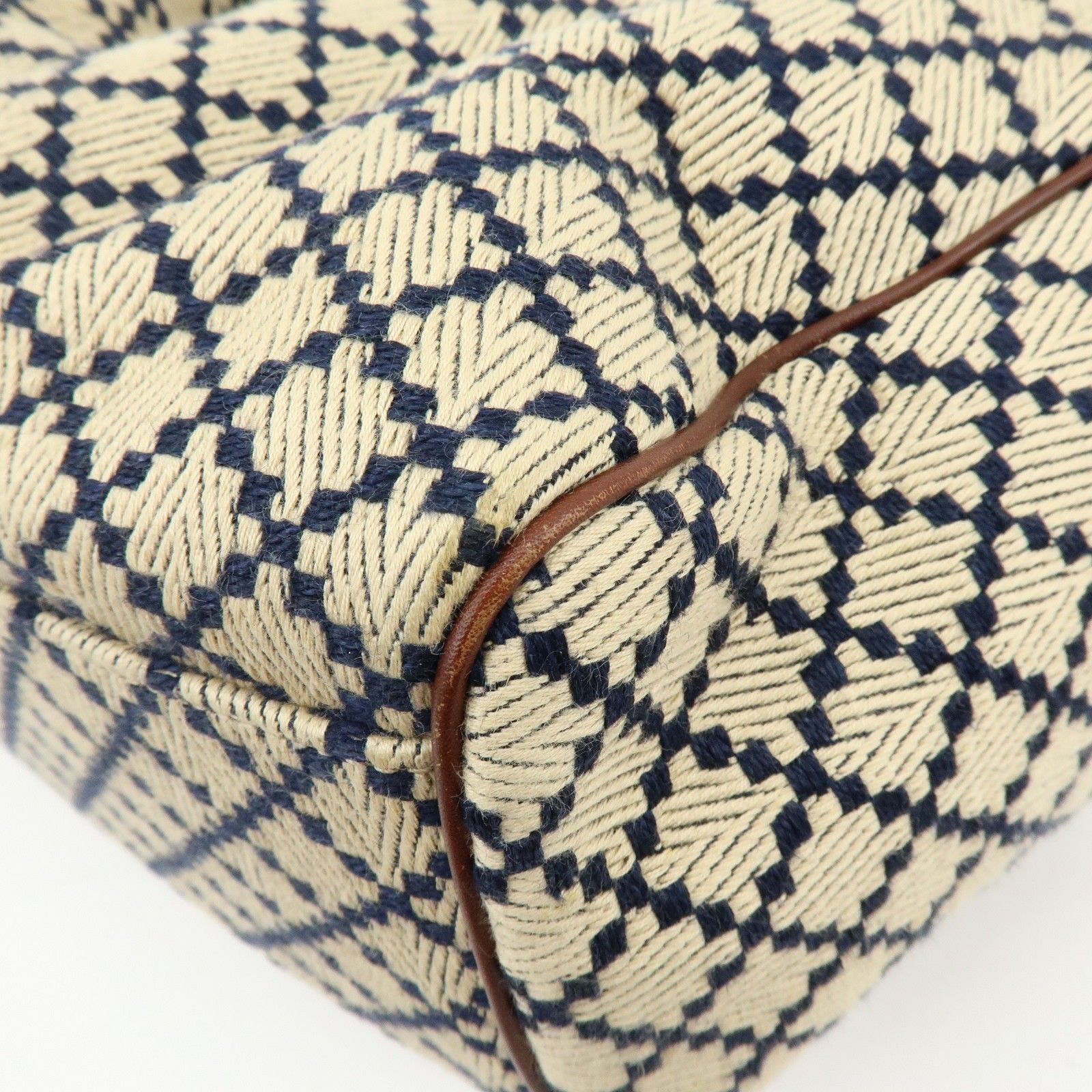 Sukey Diamante Interlocking G GG Canvas Leather Hand Bag 211944 — view 11