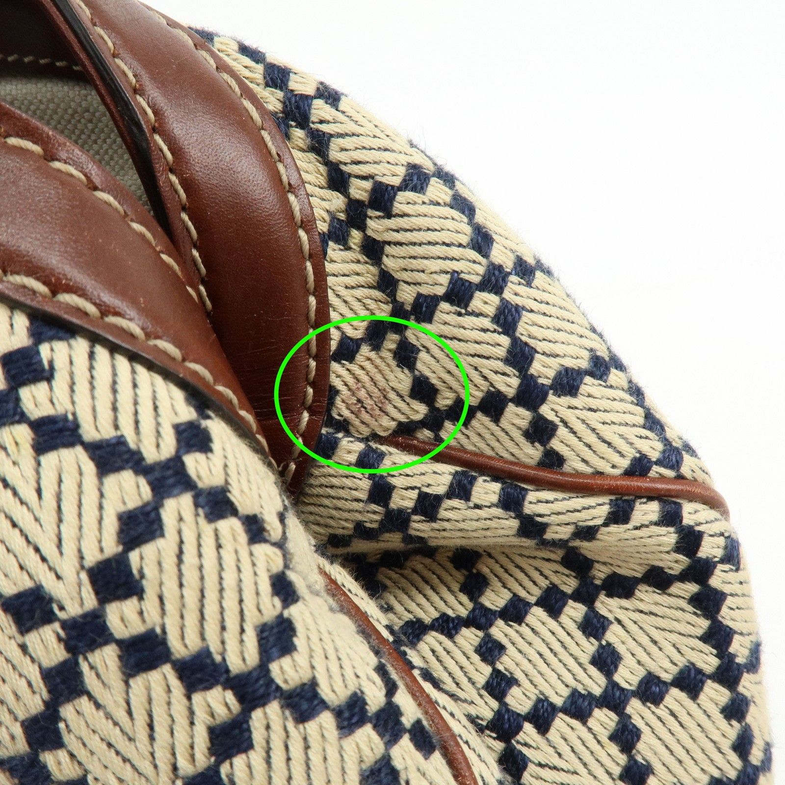 Sukey Diamante Interlocking G GG Canvas Leather Hand Bag 211944 — view 16