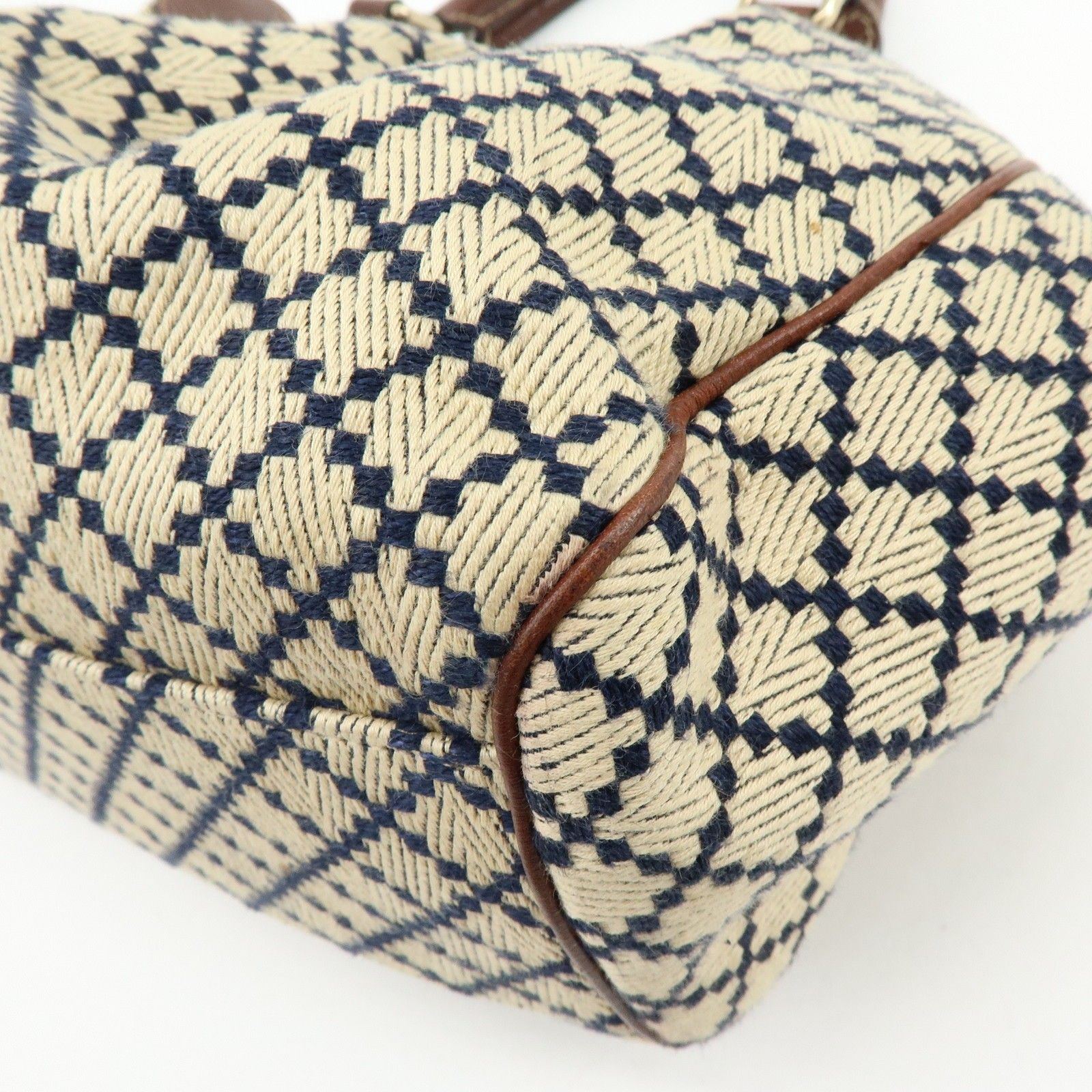 Sukey Diamante Interlocking G GG Canvas Leather Hand Bag 211944 — view 9