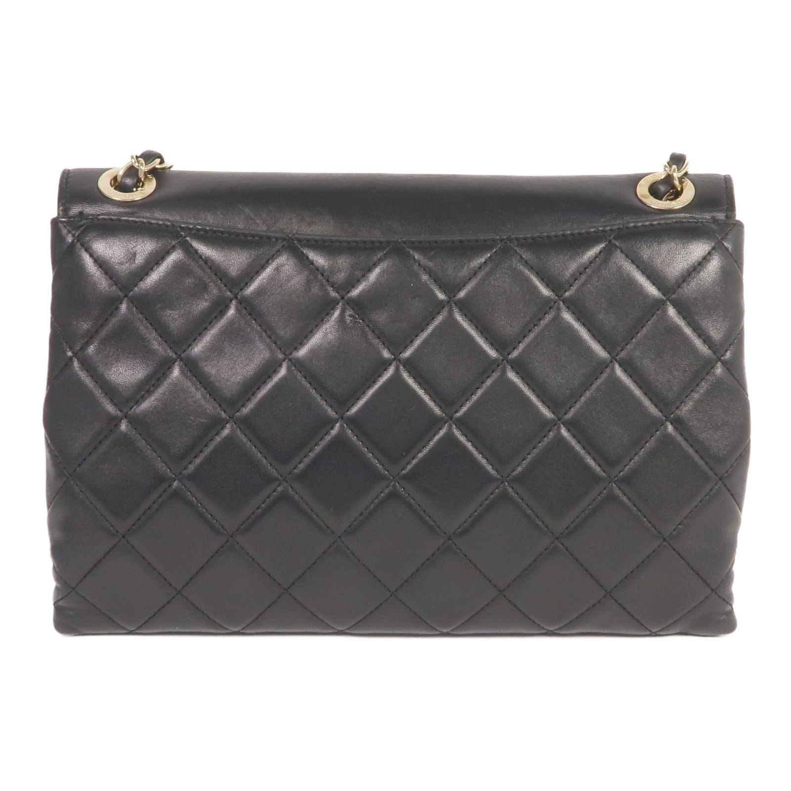 Retro Label Flap Shoulder Bag, Black — view 2