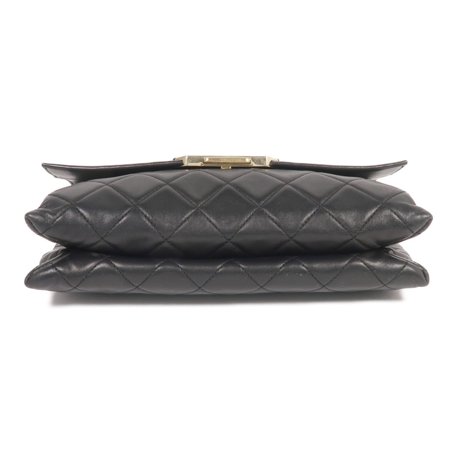 Retro Label Flap Shoulder Bag, Black — view 4