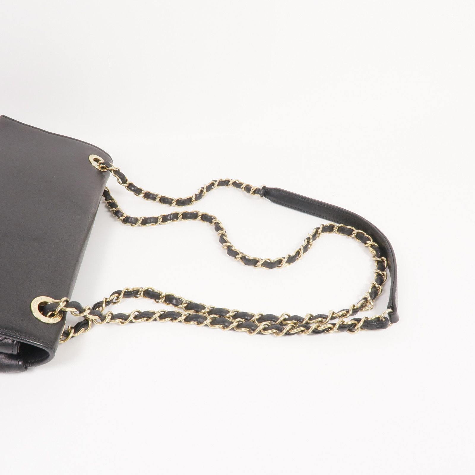 Retro Label Flap Shoulder Bag, Black — view 5