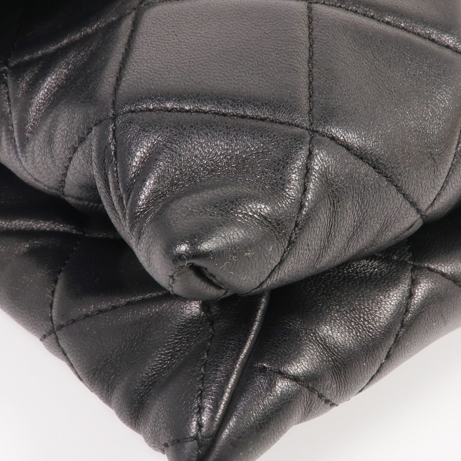 Retro Label Flap Shoulder Bag, Black — view 7