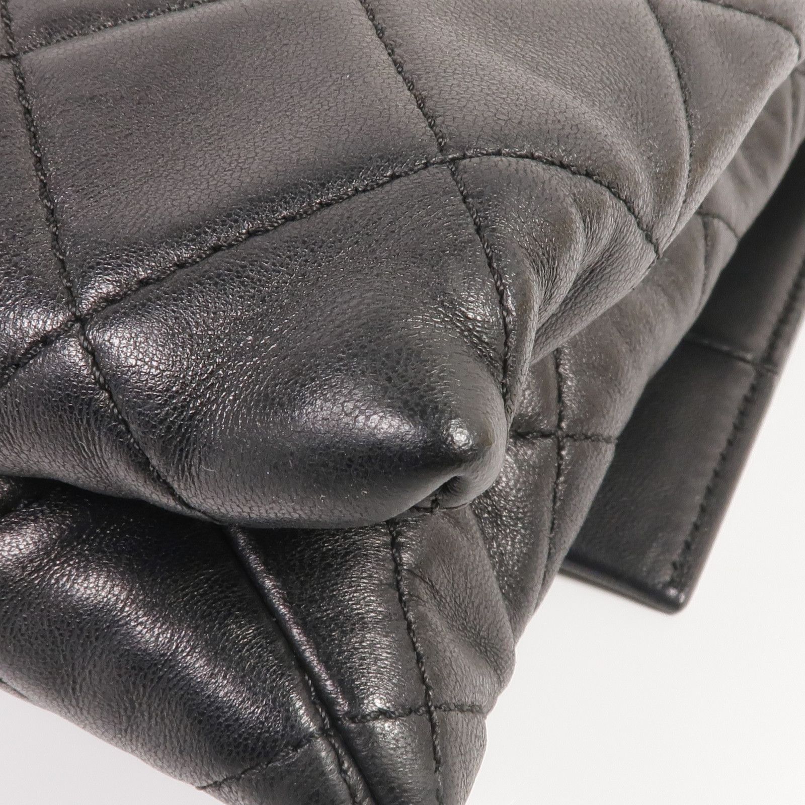 Retro Label Flap Shoulder Bag, Black — view 8