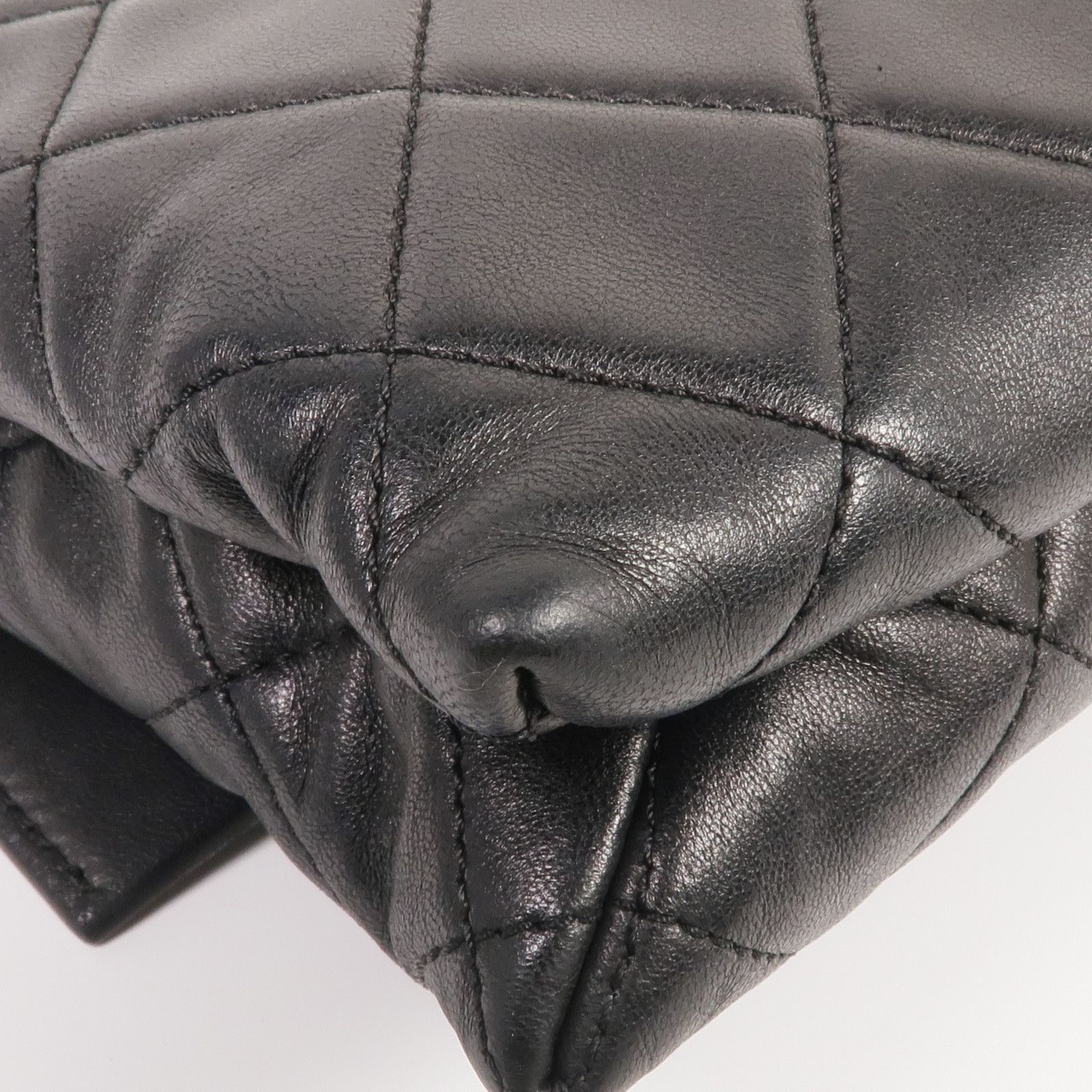 Retro Label Flap Shoulder Bag, Black — view 9
