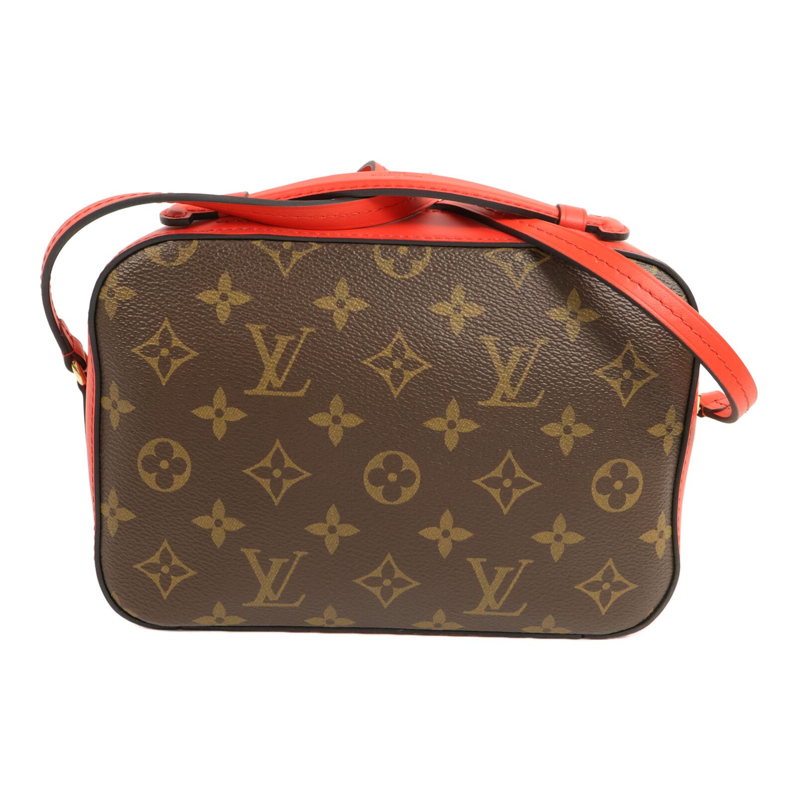 Monogram Saintonge Hand-turned Shoulder And Back Bag Brown Red 2way Shoulder Bag M 43556, Brown — view 2