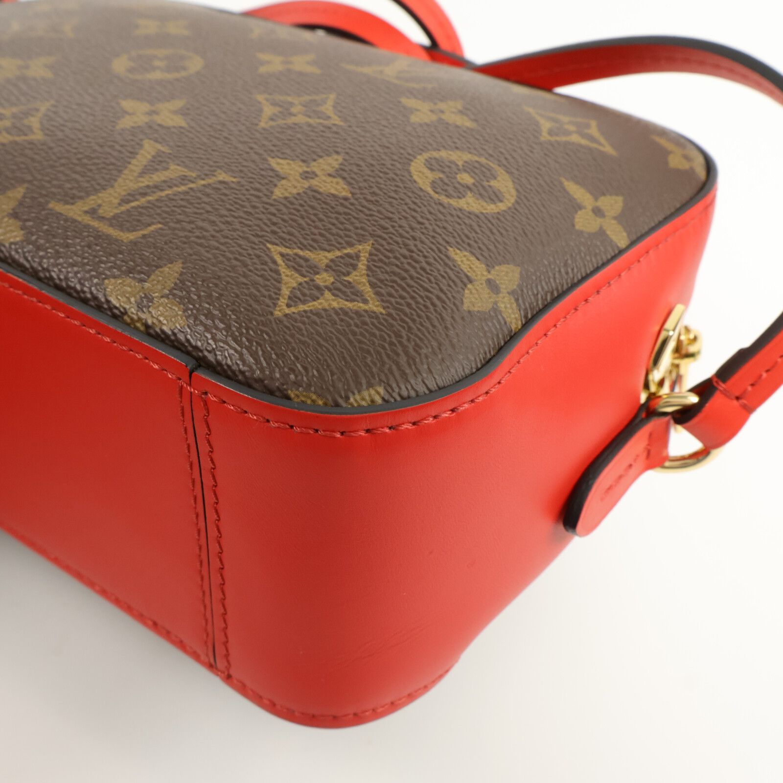 Monogram Saintonge Hand-turned Shoulder And Back Bag Brown Red 2way Shoulder Bag M 43556, Brown — view 11