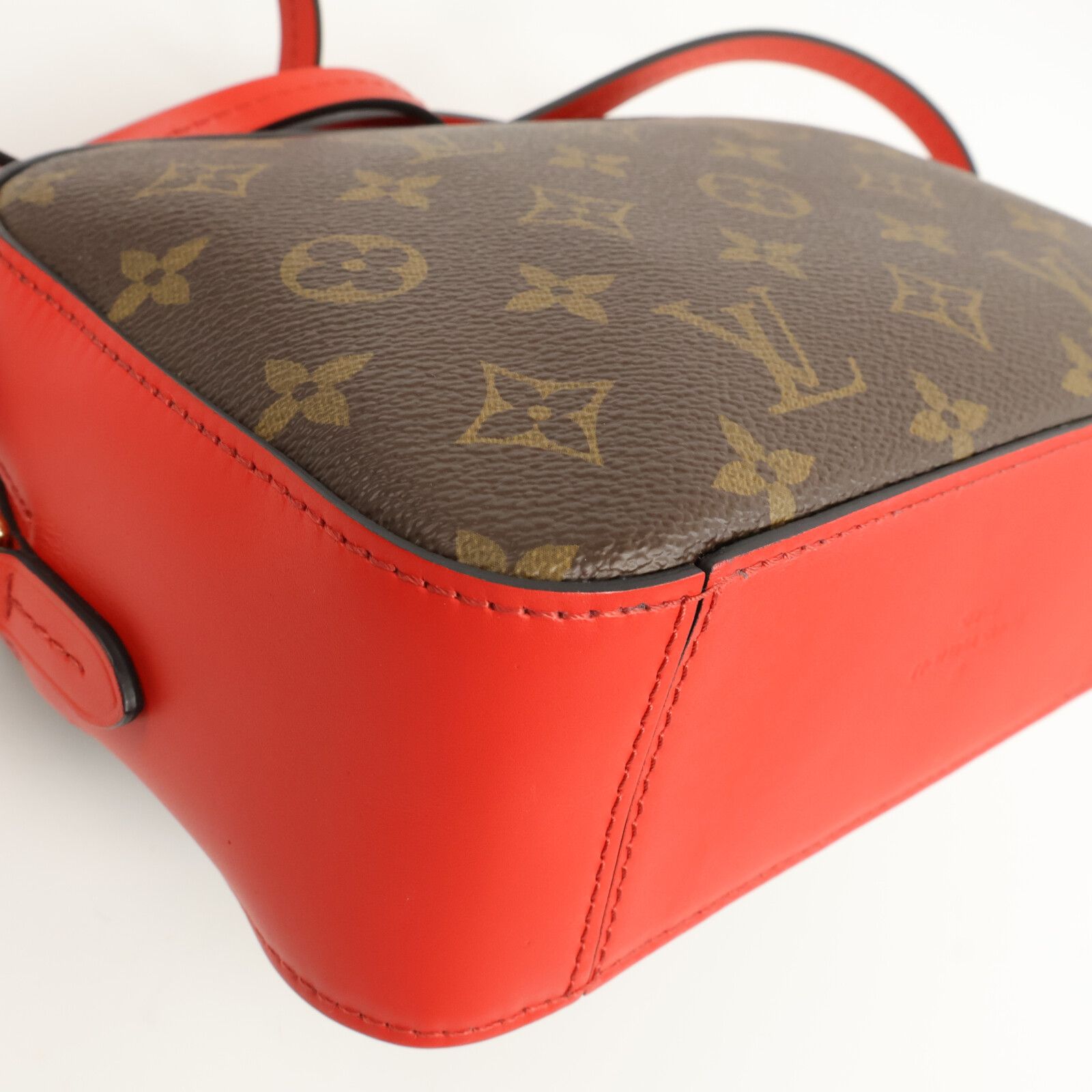 Monogram Saintonge Hand-turned Shoulder And Back Bag Brown Red 2way Shoulder Bag M 43556, Brown — view 12