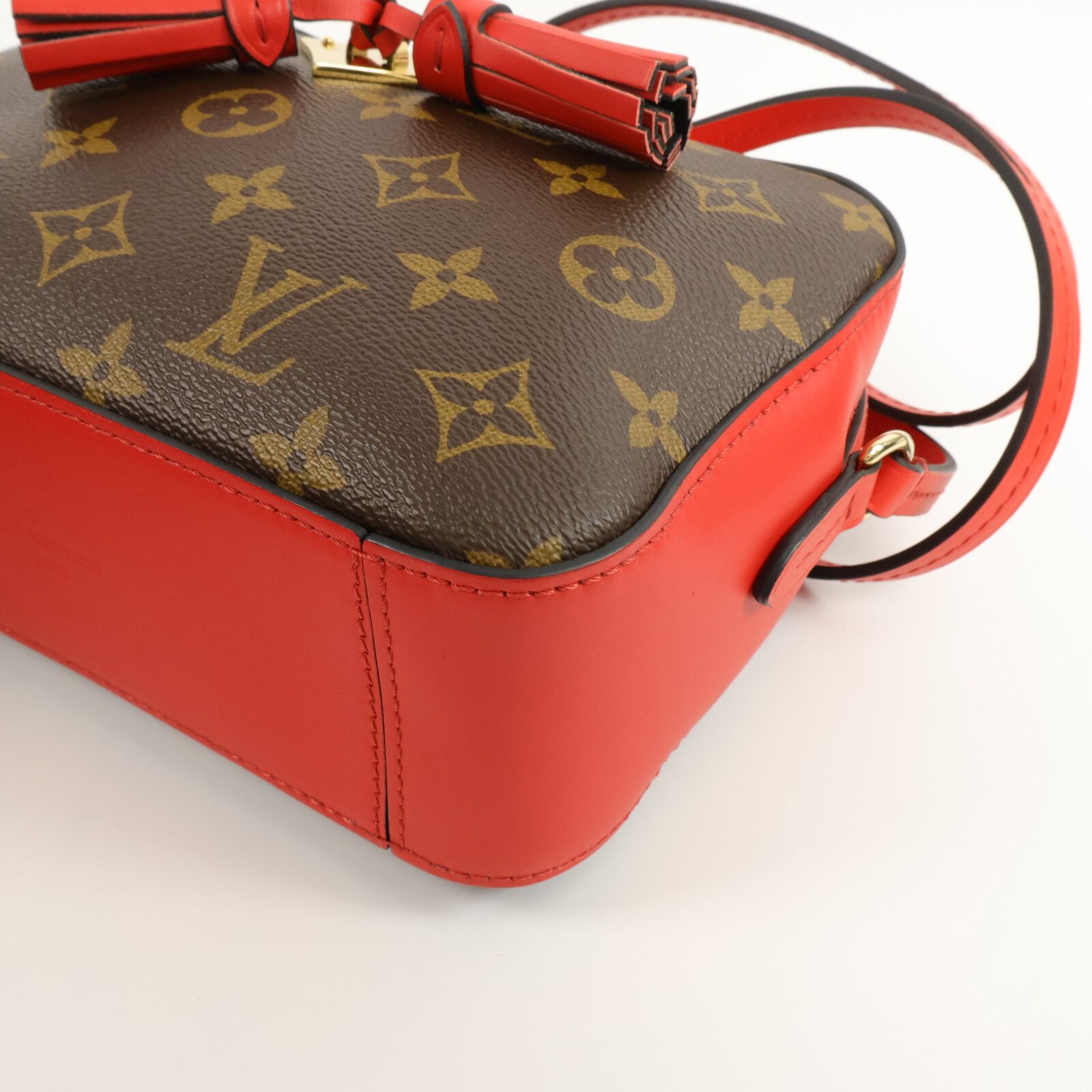 Monogram Saintonge Hand-turned Shoulder And Back Bag Brown Red 2way Shoulder Bag M 43556, Brown — view 9