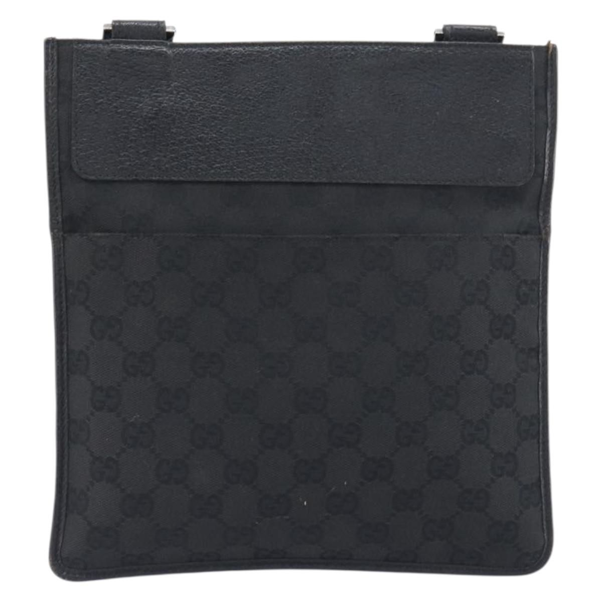 GG Monogram Messenger Crossbody Bag Black — view 13