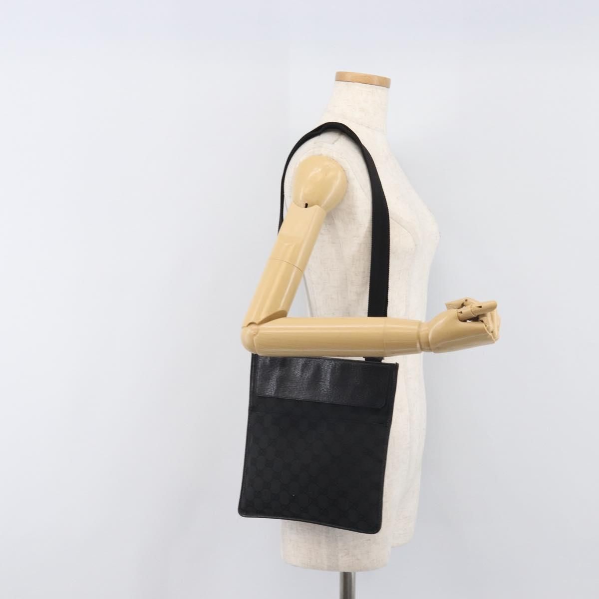 GG Monogram Messenger Crossbody Bag Black — view 23