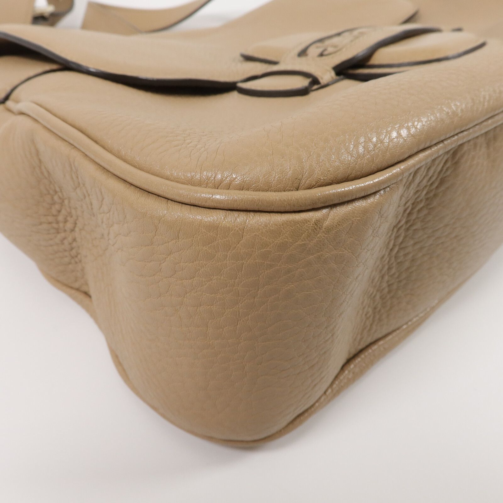 Beige Calfskin Front Flap Bag — view 11