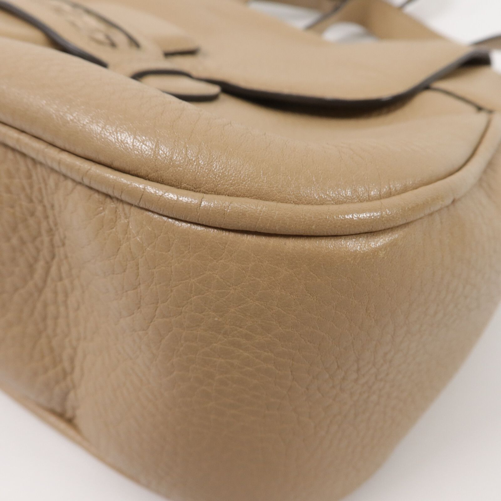 Beige Calfskin Front Flap Bag — view 12