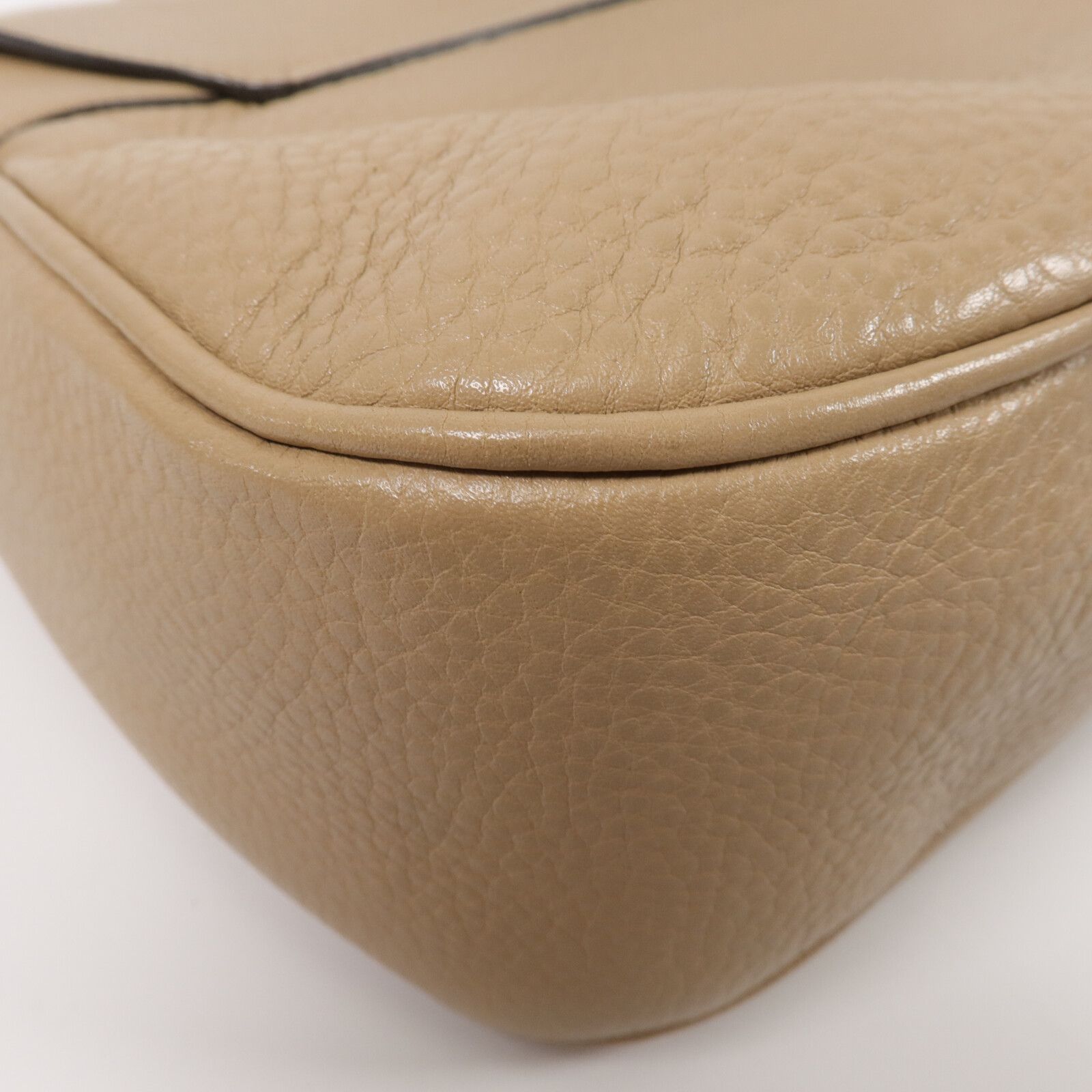 Beige Calfskin Front Flap Bag — view 13