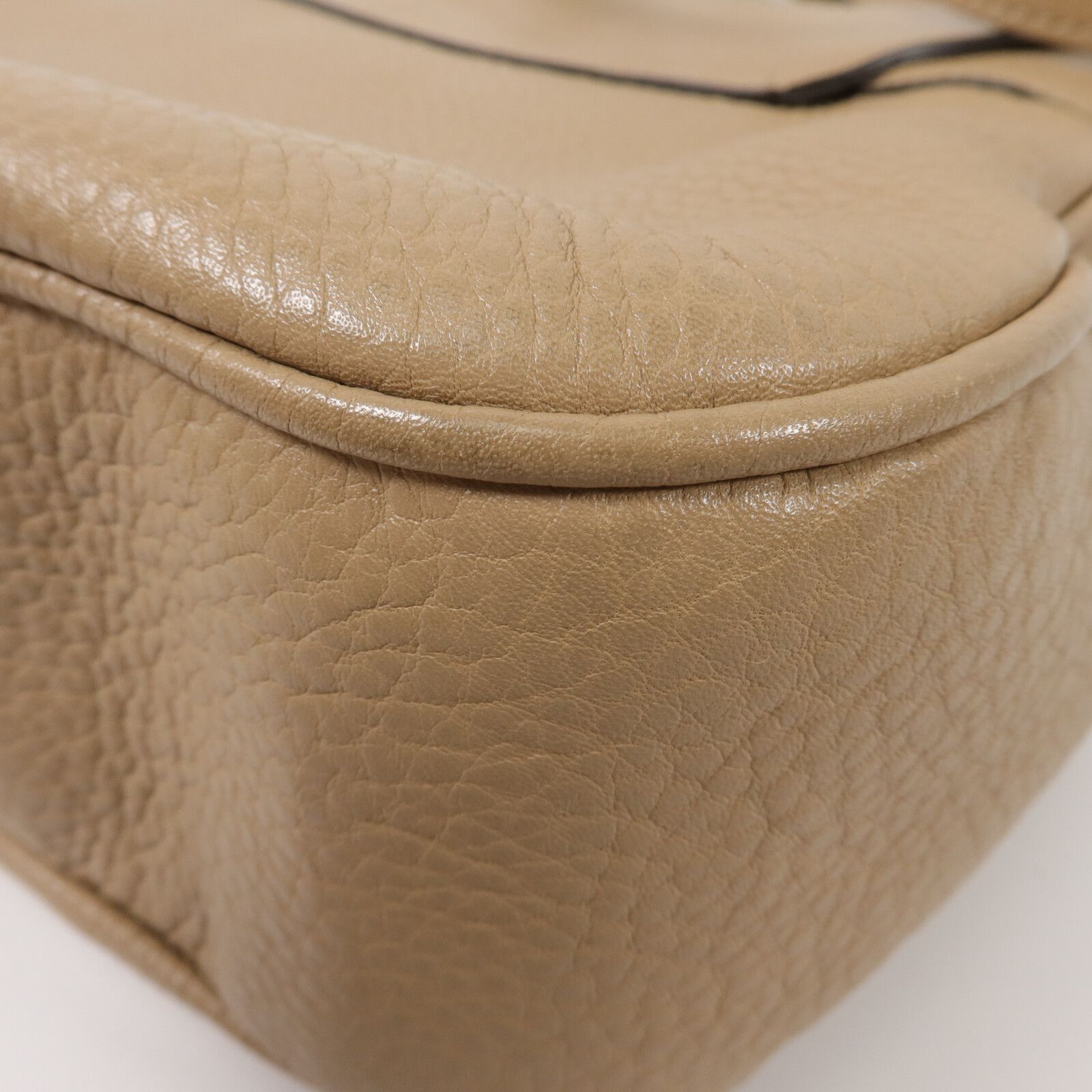 Beige Calfskin Front Flap Bag — view 14