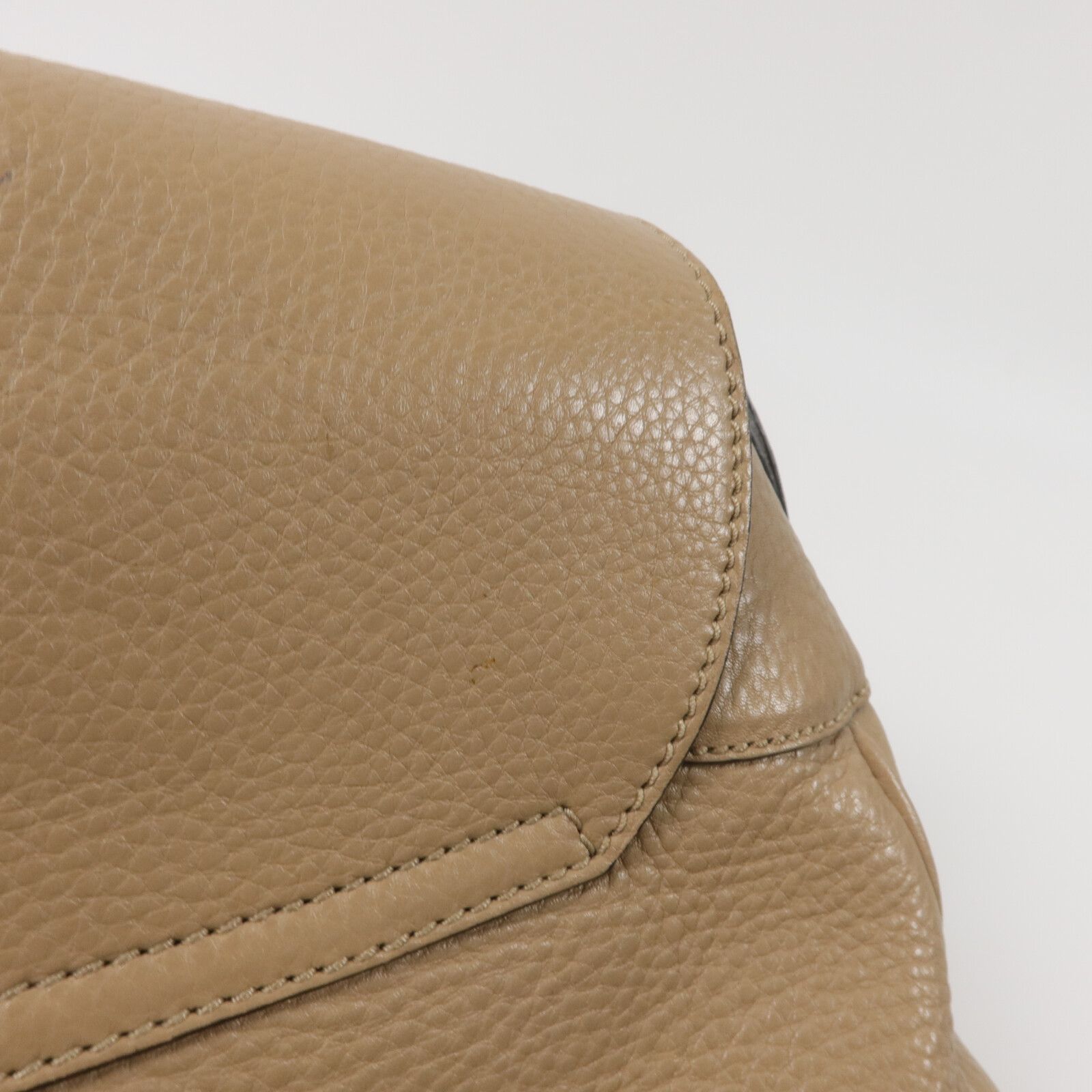 Beige Calfskin Front Flap Bag — view 18