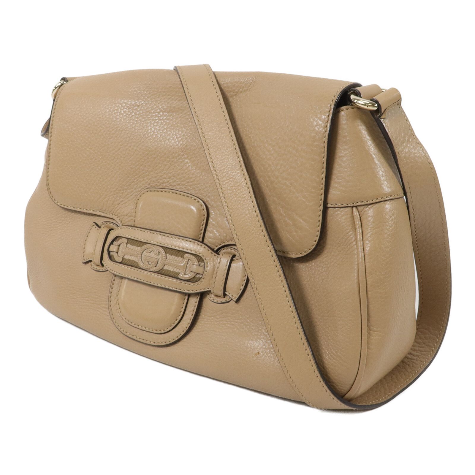 Beige Calfskin Front Flap Bag — view 3