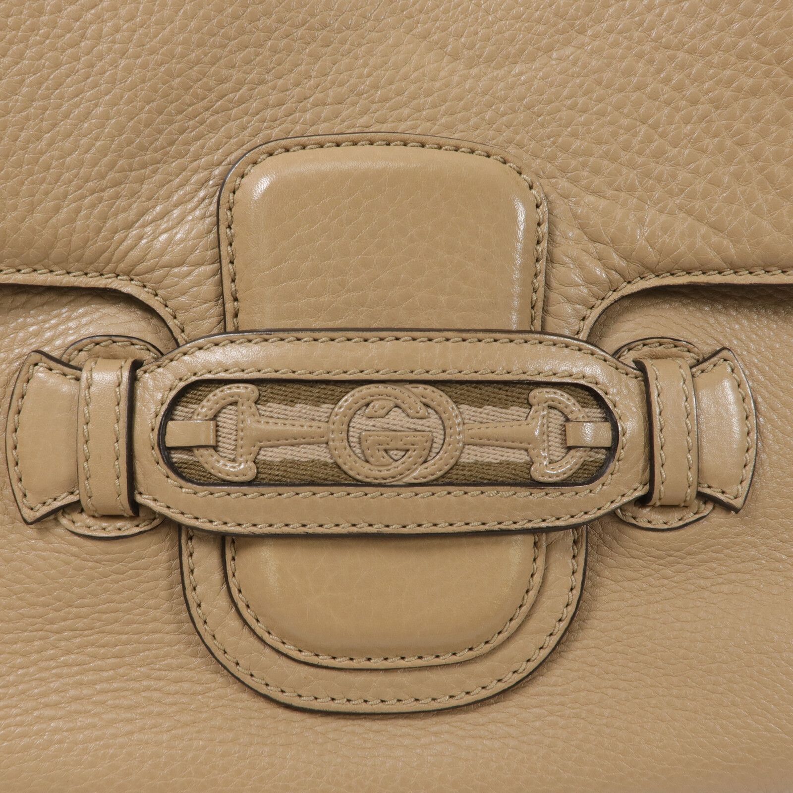 Beige Calfskin Front Flap Bag — view 8