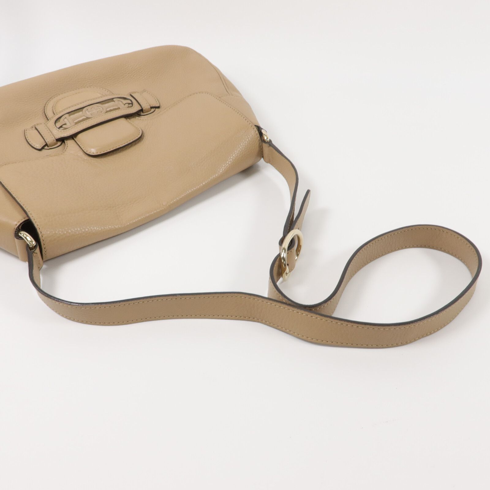 Beige Calfskin Front Flap Bag — view 9