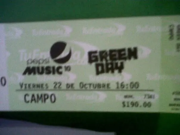 Green Day en Costanera Sur, vie, 22 oct 2010