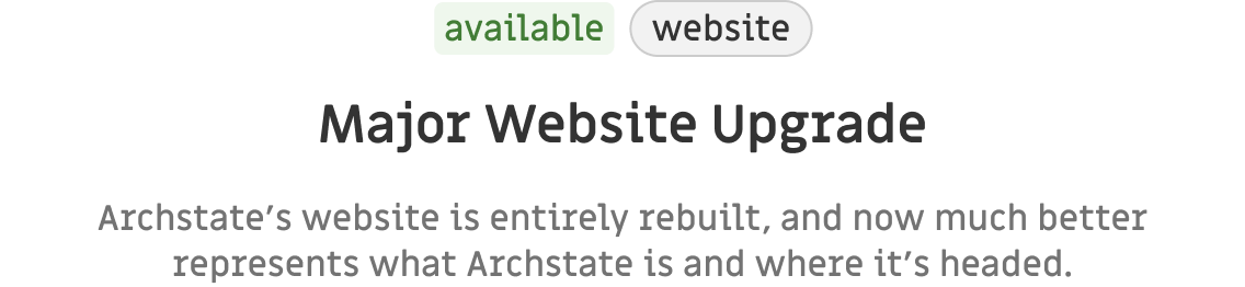 Website Update