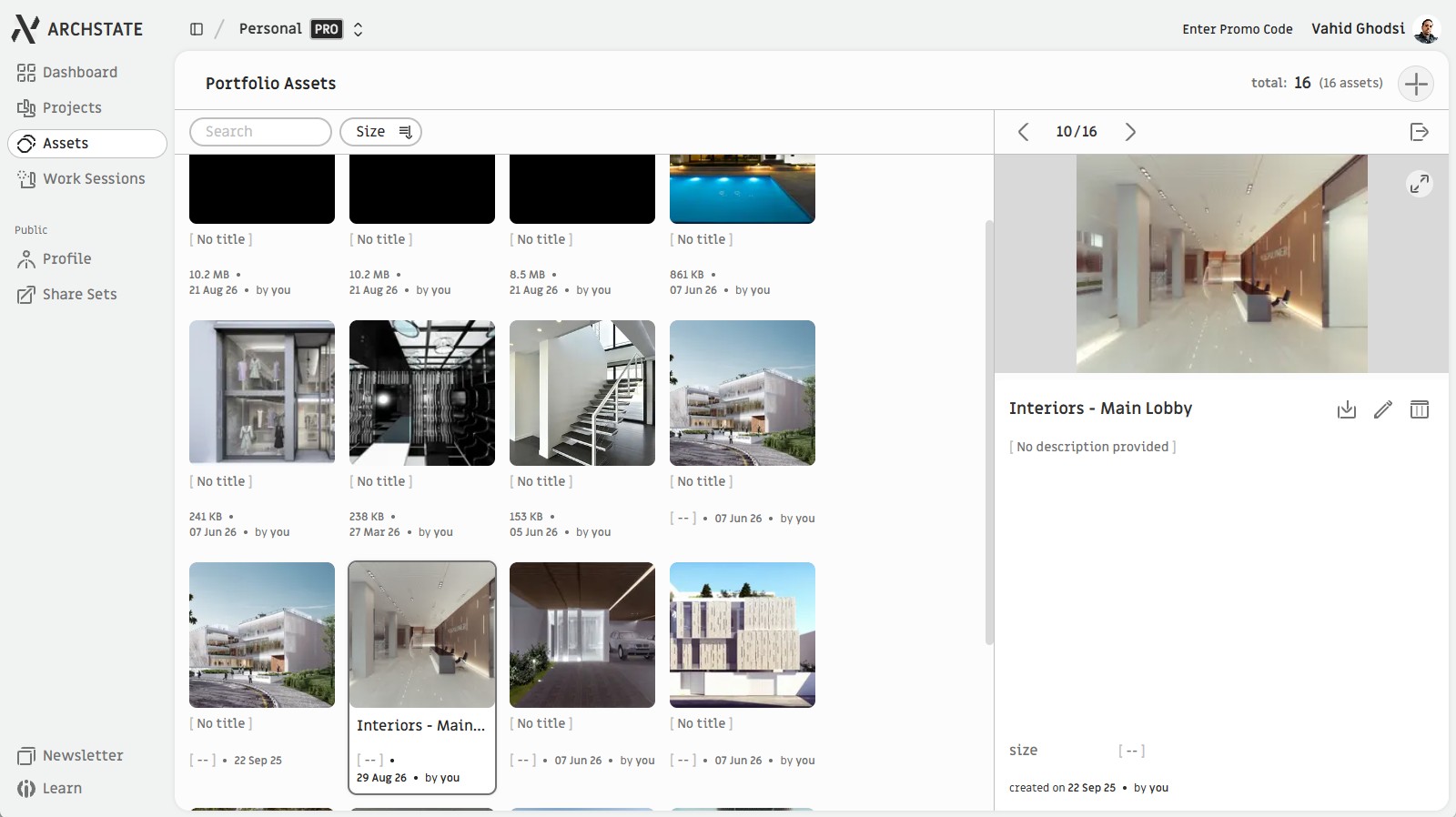 profile asset preview
