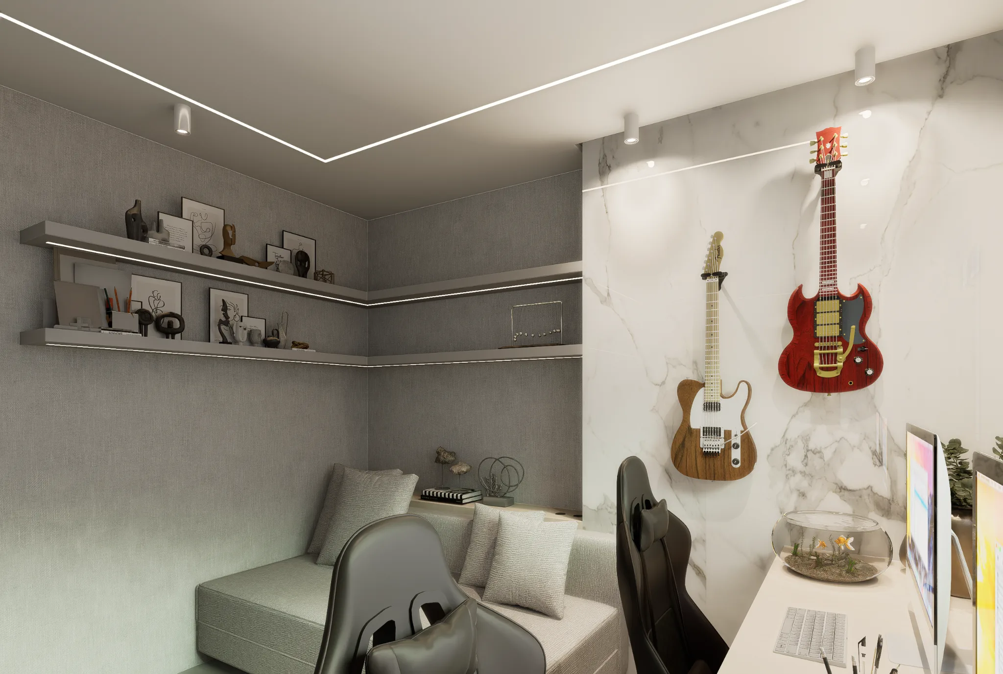 Projeto Residencial — Elegância Contemporânea e Integração dos Ambientes