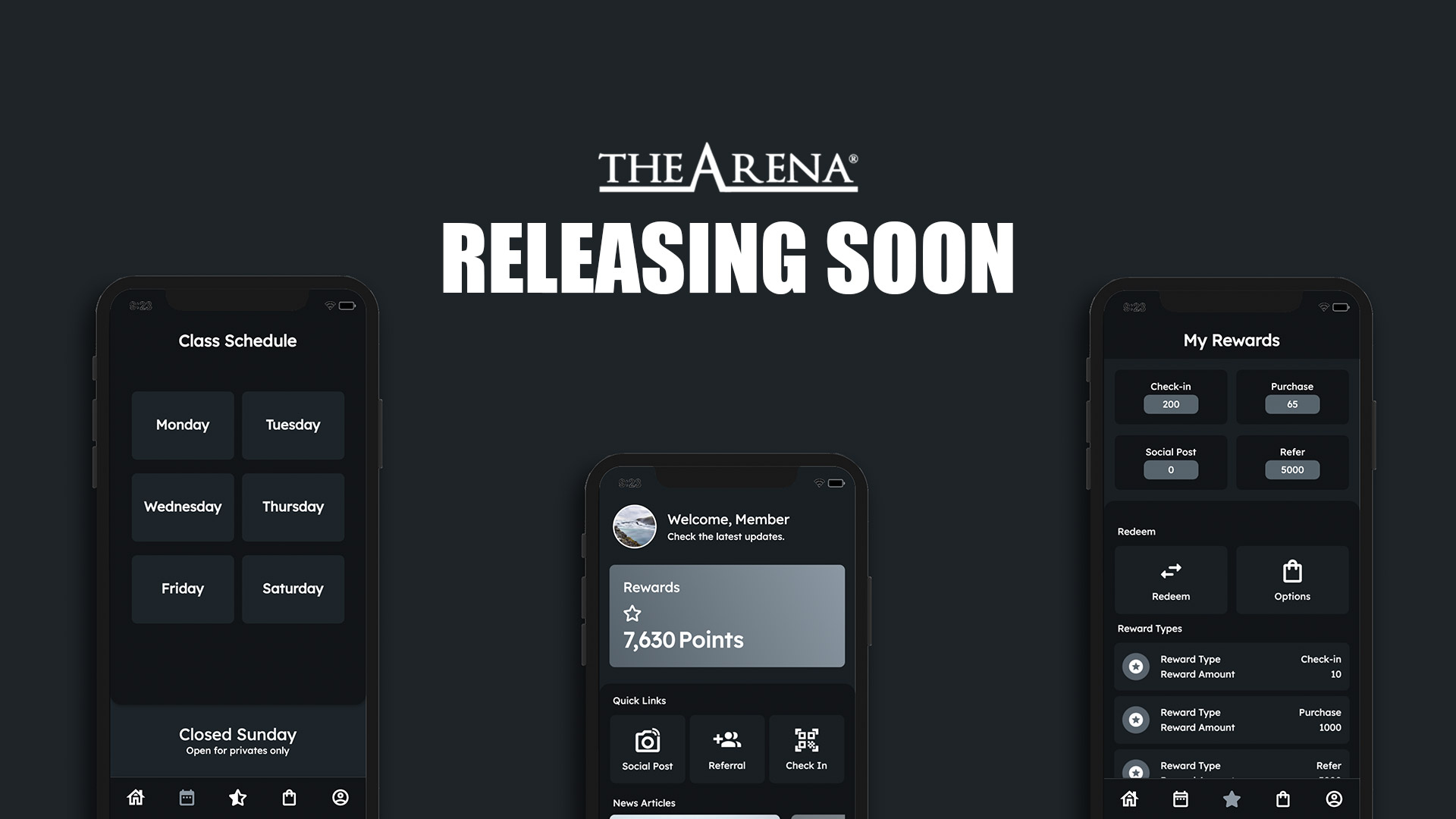 Arena App Coming Soon