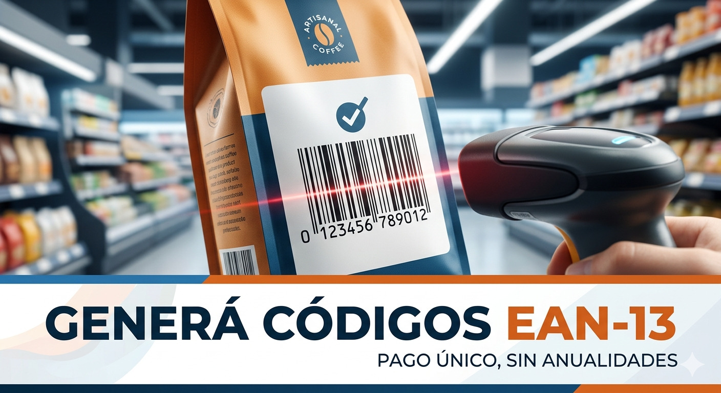 Generar Códigos de Barras EAN 13 | Pago Único y Sin Vencimiento