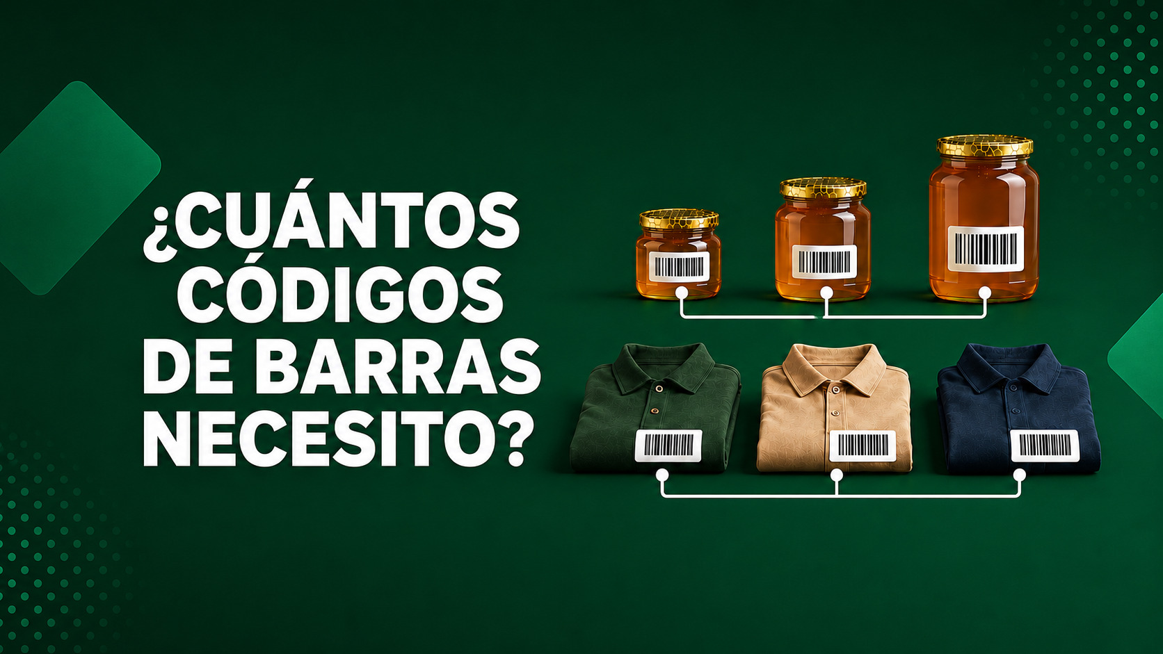 ¿Cuántos códigos de barras necesito para mis productos?