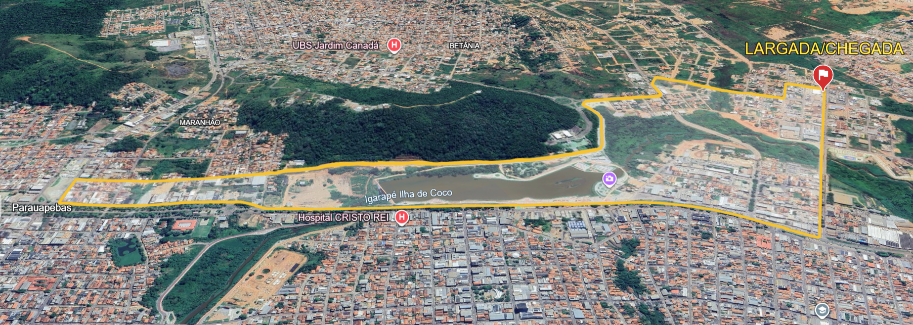 PERCURSO - 1ª FITMANIA RUN - 7KM