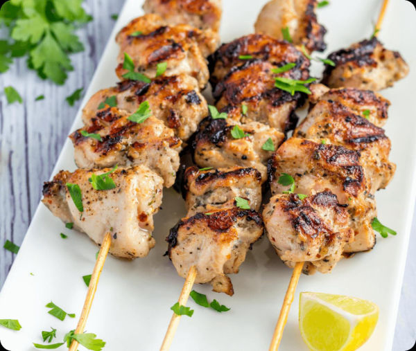 Brochetas de pollo