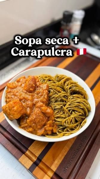 Carapulcra con sopa seca