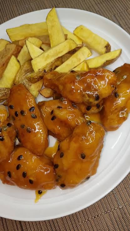 Alitas en Salsa de Maracuya