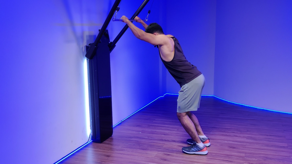 Barbell serratus Pull down
