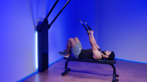 Bench Supine Lying Bicep Curls