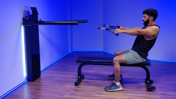 Horizontal D Handle Seated Shrugs